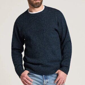 Pendleton Men's Blue 100% Pure Virgin Wool Knit Crewneck Sweater Fall Warm